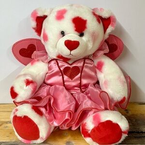 Build A Bear Hearts A Plenty Bear Plush Cupid Fairy Outfit Red Heart Nose 2010